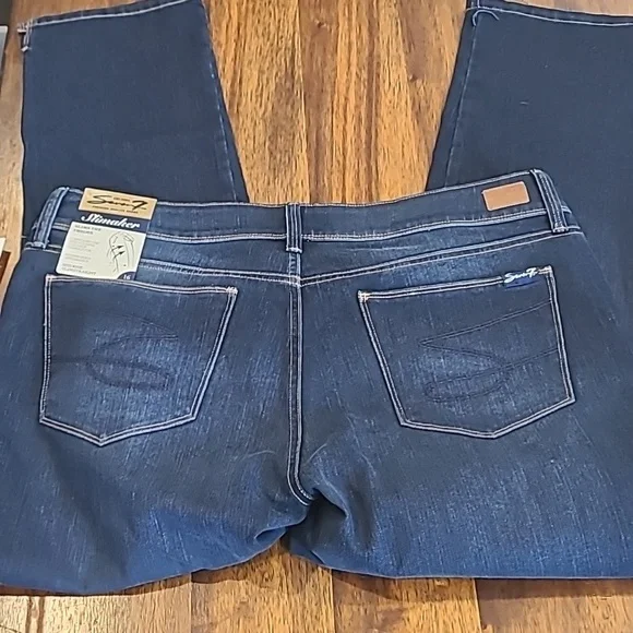 Seven7  Dark Wash Jeans size 16 Limited Edition Slimaker - Picture 4 of 11